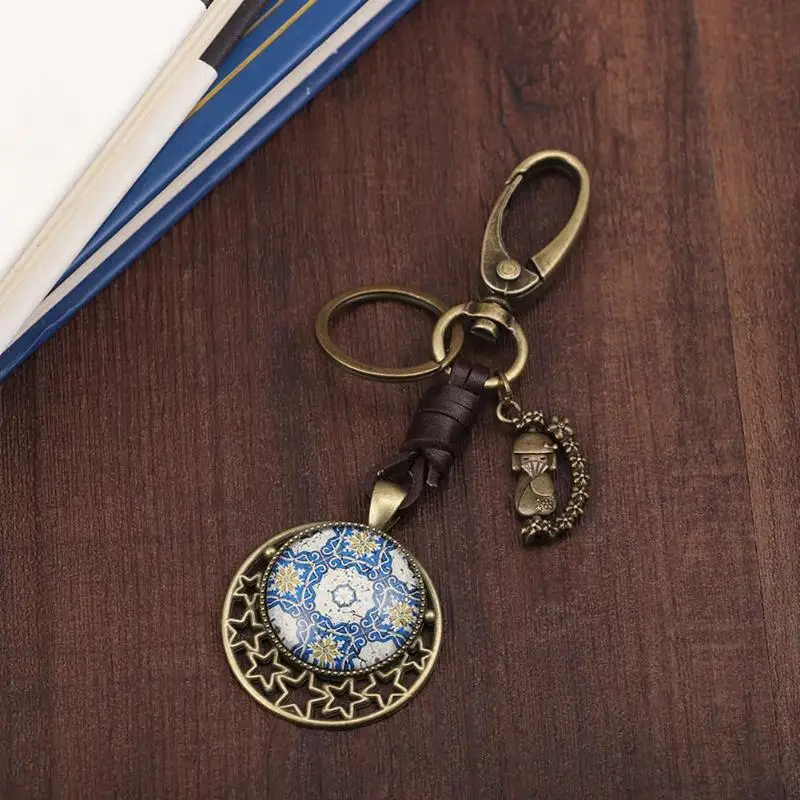 Горячая продажа брелок Классический нежная текстура Звезда полый Мандала Цветок