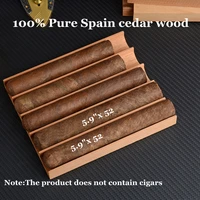 new arrival cigar tray cigar companion premium spanish cedar lumber case for cigar humidor 5 slots cigar accessory on sale