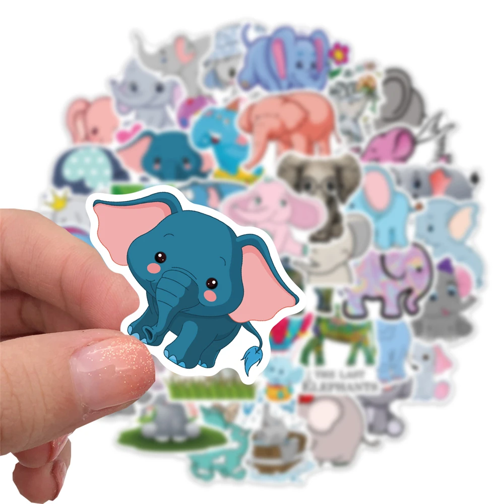 103050 pcs cartoon cute baby elephant doodle stickers diy phone fridge laptop moto luggage skateboard kids toy reward stickers free global shipping