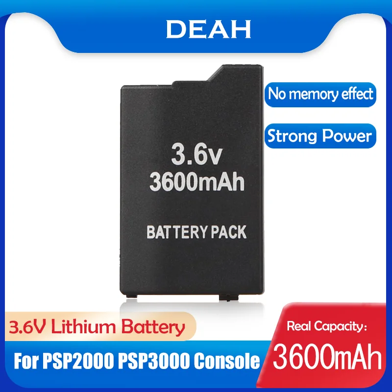 1 шт. литиевая аккумуляторная батарея 3 6 В 3600 мАч для Sony PSP 2000 3000 PSP2000 PSP3000 |
