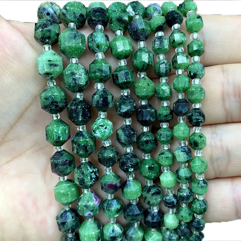 

YWROLE AAA Natural Stone Epidote Faceted Olive Shape Gem Beads For Jewelry Making DIY Bracelet Necklace 6/8/10MM 7.5''