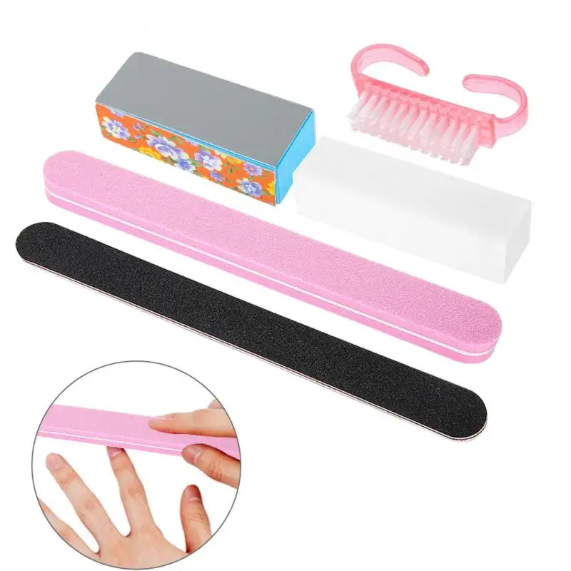 

Nail Set For Nail Manicure Kit Nail Files Brush Durable Buffing Grit Sand Nails Art Accessories Sanding File UV Gel Polish Tools