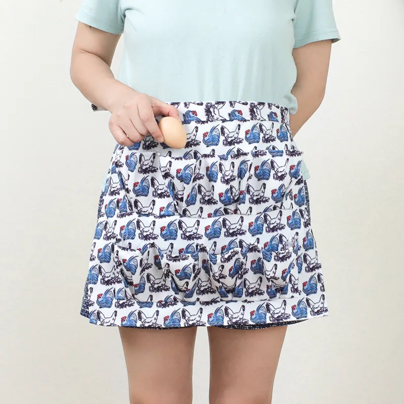 

Eggs Collection Apron Multi-Pocket Duck Goose Aprons Shatterproof Skirt Gathering Holding Apron Home Kitchen Acceessories