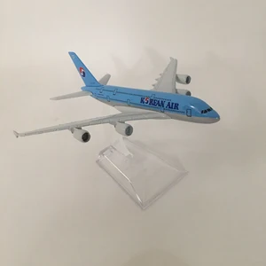 16 см металлическая модель самолета Из Сплава Корейский воздушный автобус a380 Airlines Aircraft Boeing 747 Airways детские игрушки подарок Бесплатная доставка
