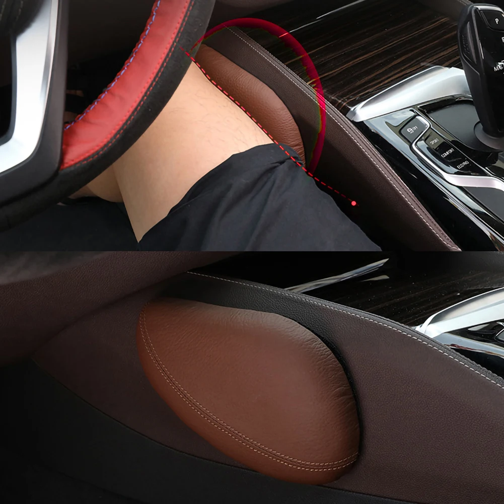 Кожаная Универсальная автомобильная подушка для ног наколенник поддерживающая