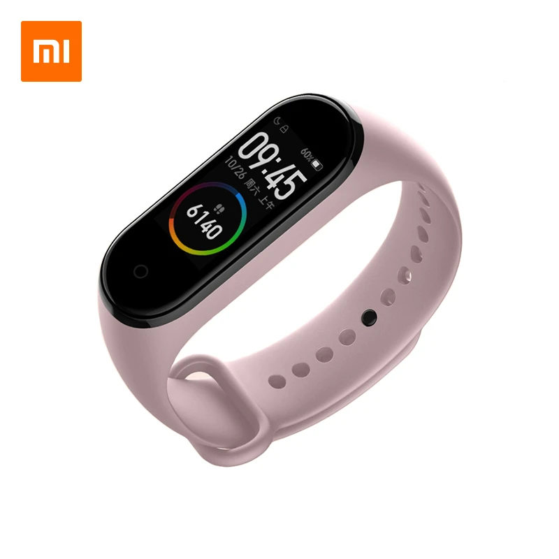 Оригинальный ремешок на запястье Xiaomi Mi Band 4 5 ТПУ Черный Оранжевый Розовый Синий