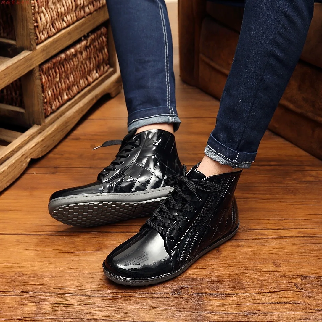 Plus Size Rain Boots Women Winter New Rubber Shoes  for Girls Ladies Walking Waterproof PVC Women Boots Warm  Rainboots