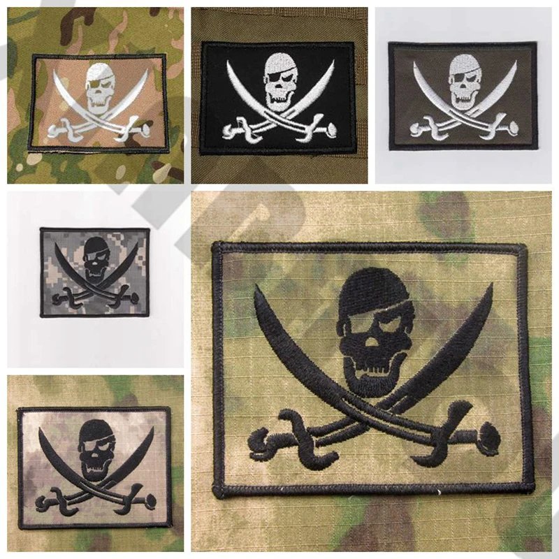 Нашивка С Вышивкой DEVGRU NSWDG SealTeam6 пиратский флаг черный Джек военный тактический