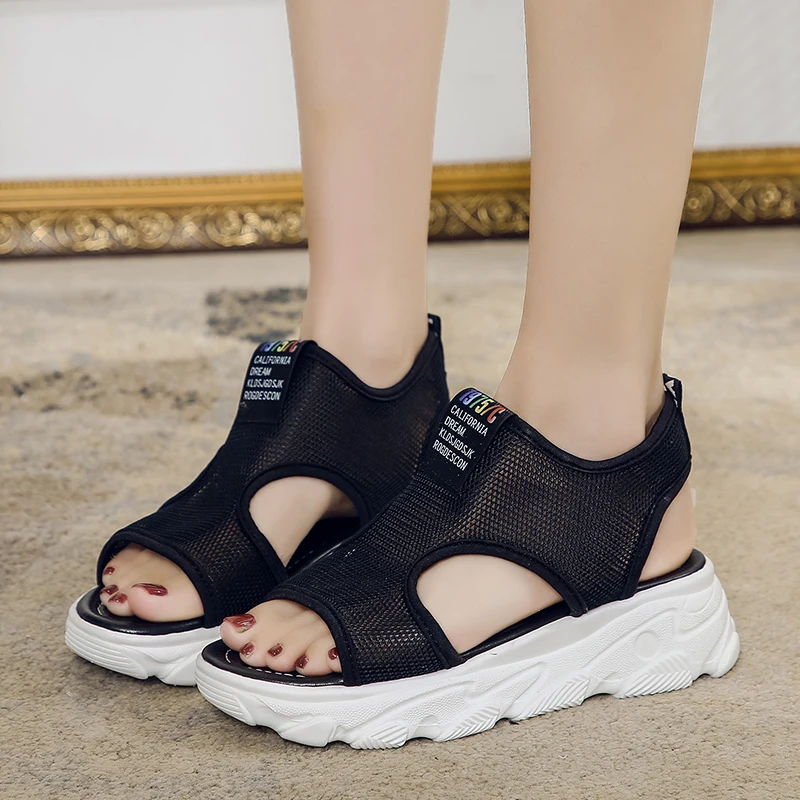 Женские повседневные сандалии Fujin на плоской подошве для студентов летняя обувь