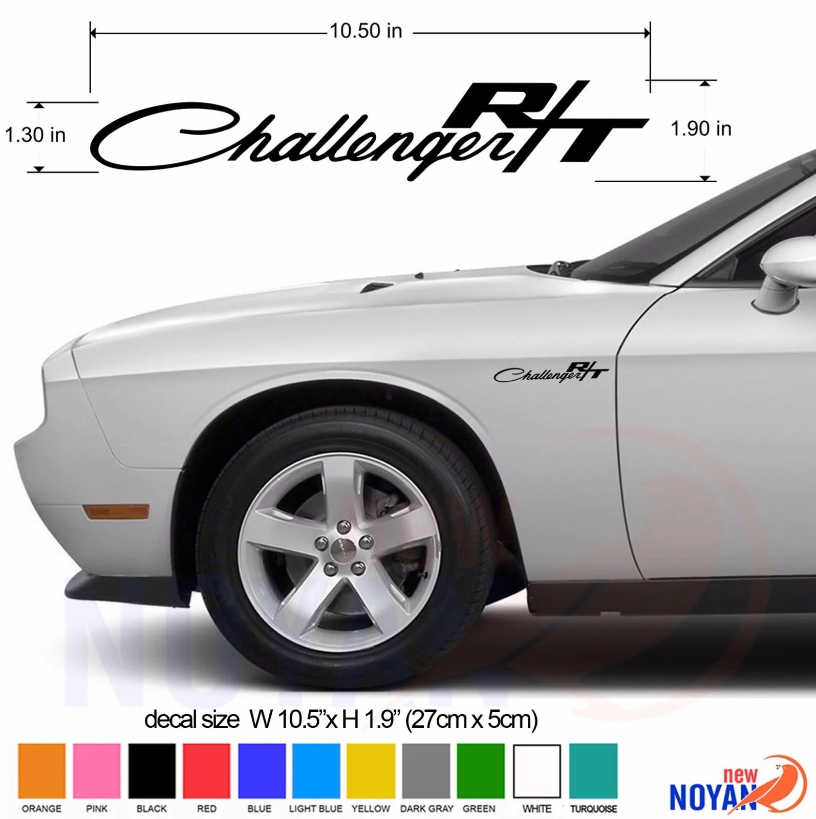 Для 2X CHALLENGER RT MOPAR наклейка Виниловая для стайлинга автомобилей | Автомобили и