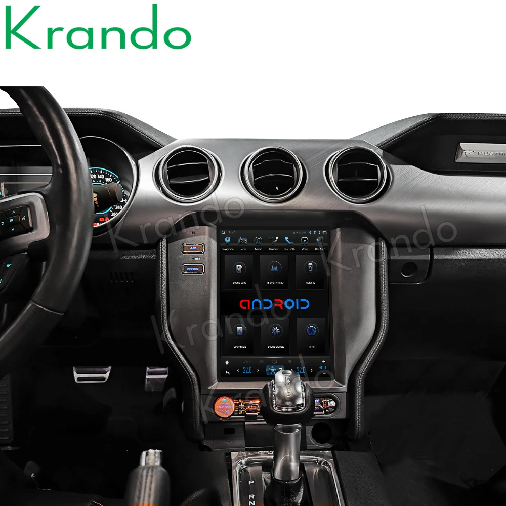 

Krando Android 9.0 10.4"for Ford Mustang 2015-2018 Tesla style Android android car radio multimedia player stereo with screen