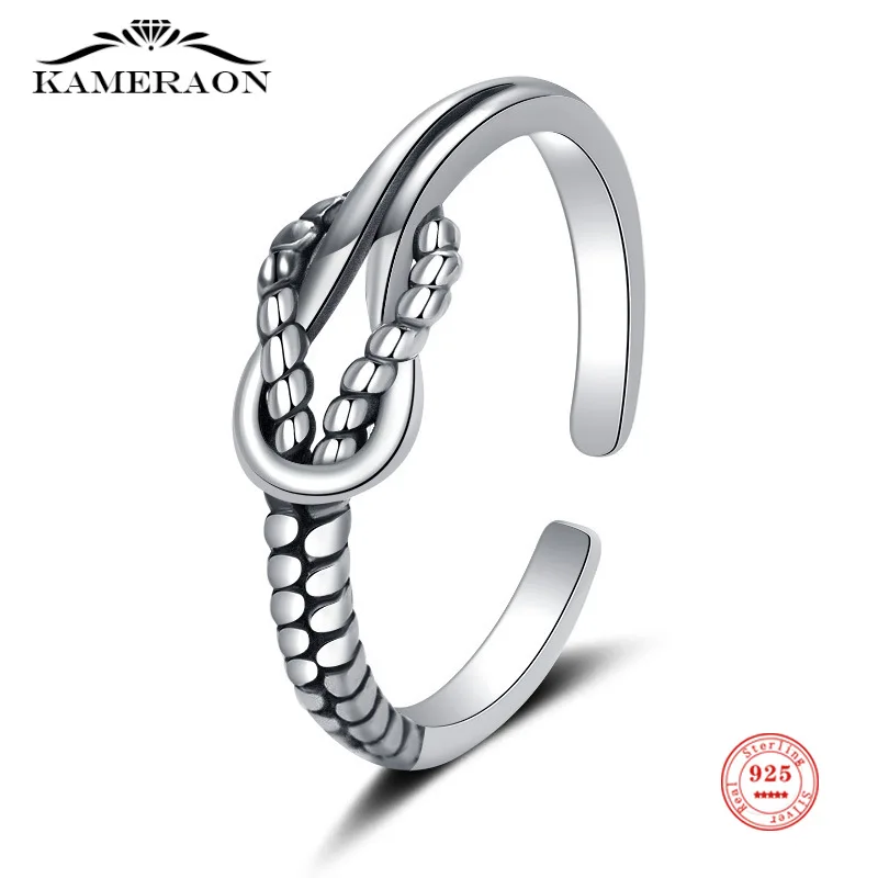 

2021 Fashion Chain Rings Women Adjustable 100% 925 Sterling Silver Chain Ring Jewelry Silver for Women Men Sister Brother Gift