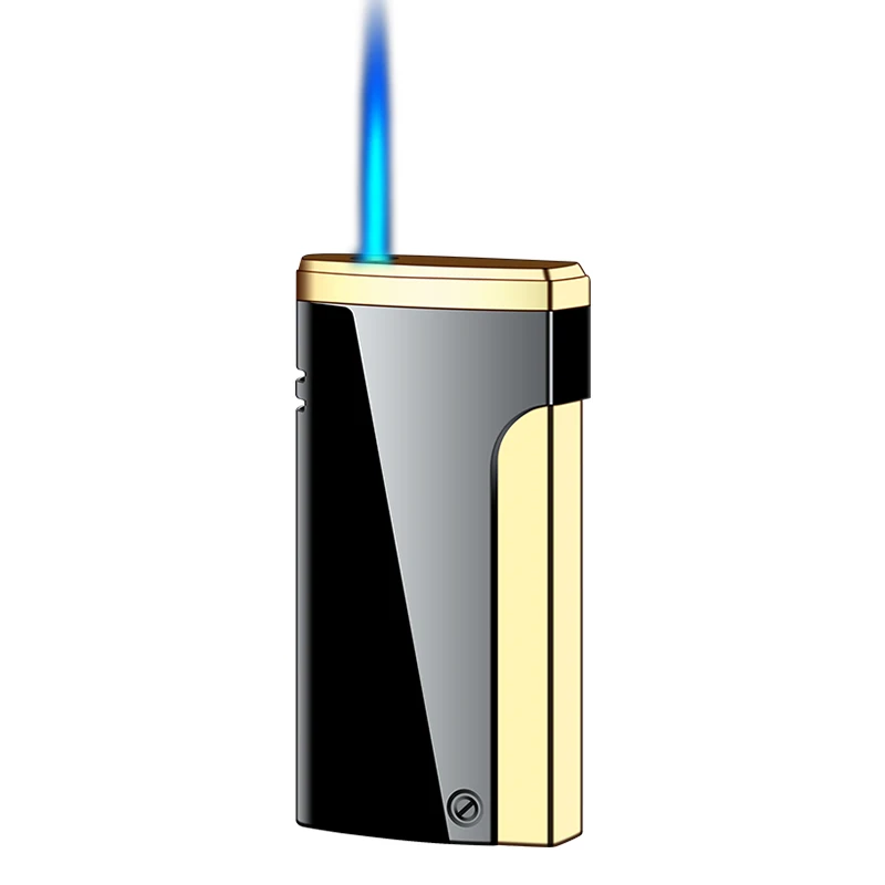 

Turbine Torch Lighter Metal Material 1300C Blue Flame Men'S Cigar Accessories