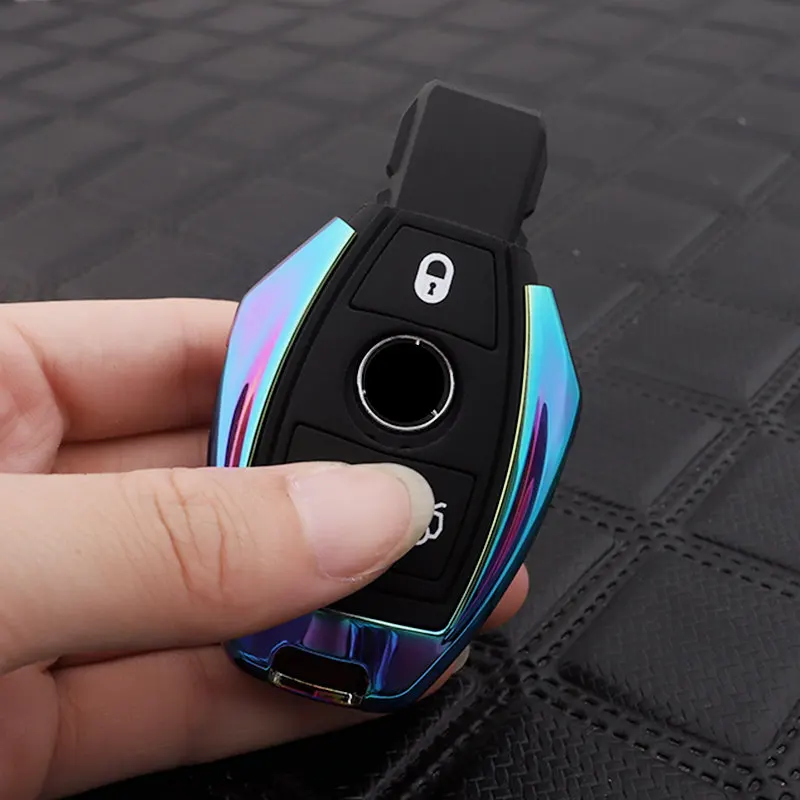 Силиконовый чехол для автомобильного ключа из цинкового сплава Mercedes Benz AMG W203 W210