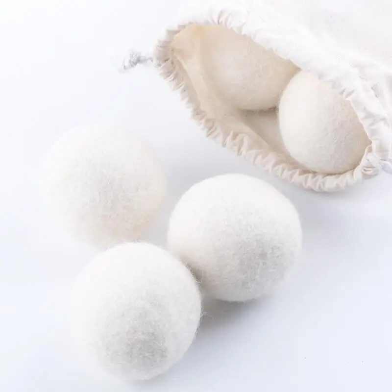 Secador de lã Ajuda a Secar Mais Vendidos Bolas Premium Reutilizável Natural Tecido Amaciante 2.75 Polegada 7cm Estática Reduz Roupas Lx8702