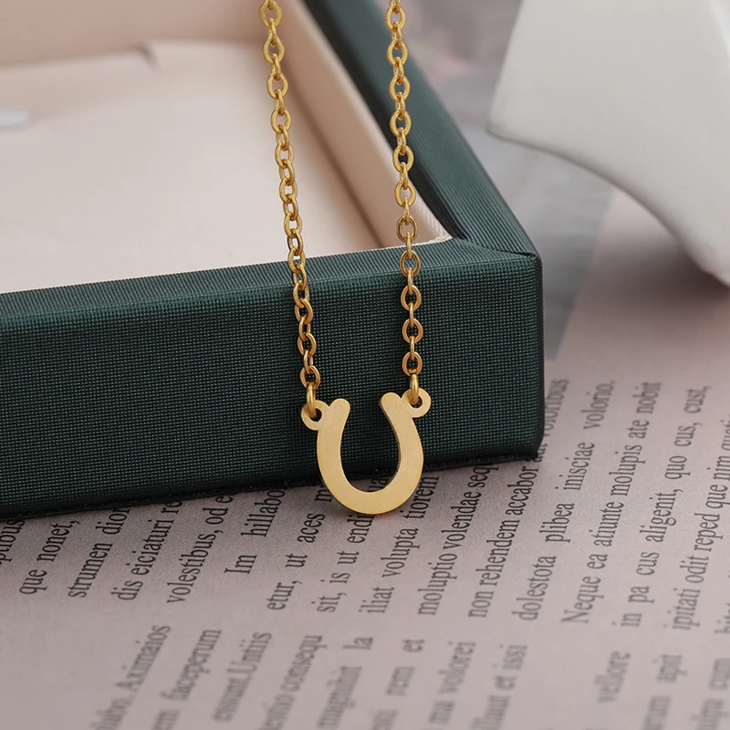 Великолепная сказка счастливая подкова подвеска Цепочки и ожерелья U Форма Для
