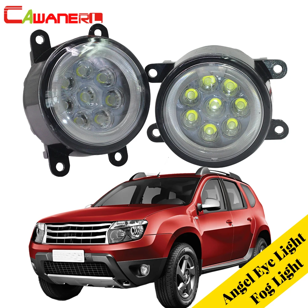 Cawanerl Стайлинг авто светодиодный светильник тумана Ангел глаз DRL Дневной для Renault