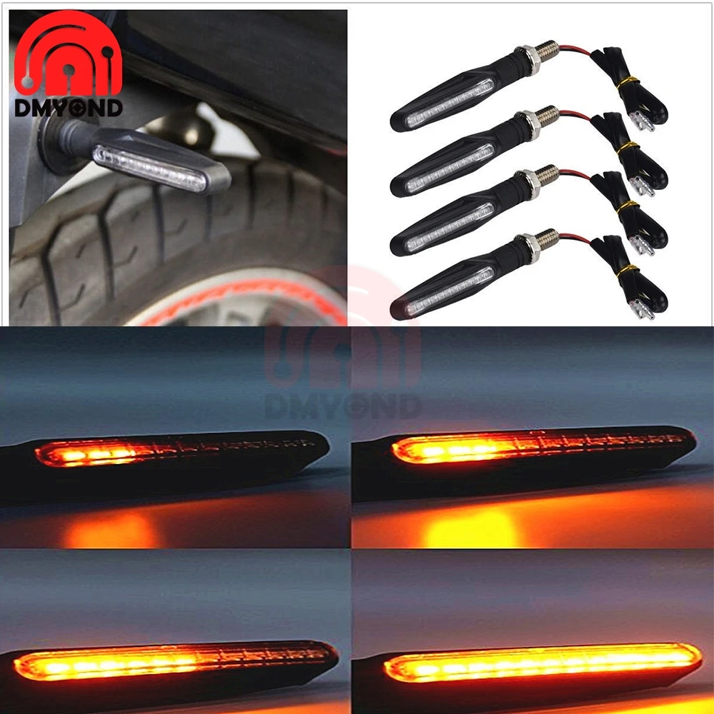 2 шт./лот линейный светодиодный задний фонарь для мотоцикла поворотный сигнал