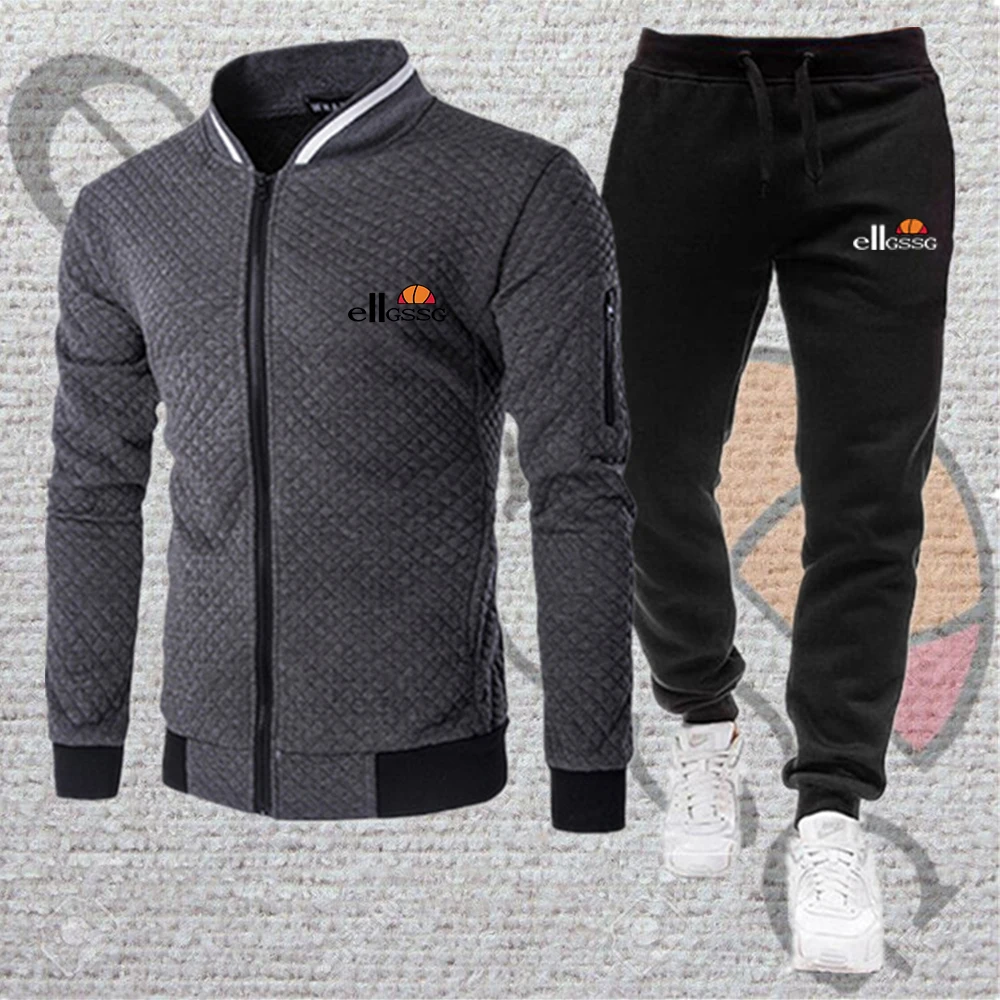 

New Brand Men Tracksuit 2 Pieces Men's Jacket Casual Zipper Jackets Sportswear+Pants Sweatshirt Sports Suit Men Sets Clothing