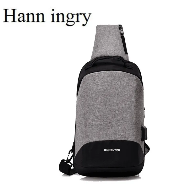 Мужской рюкзак на одно плечо HANN INGRY классический Многофункциональный Холщовый