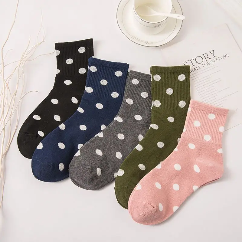 1 пара женские носки одноцветные хлопковые средней длины свободные Ретро стиль