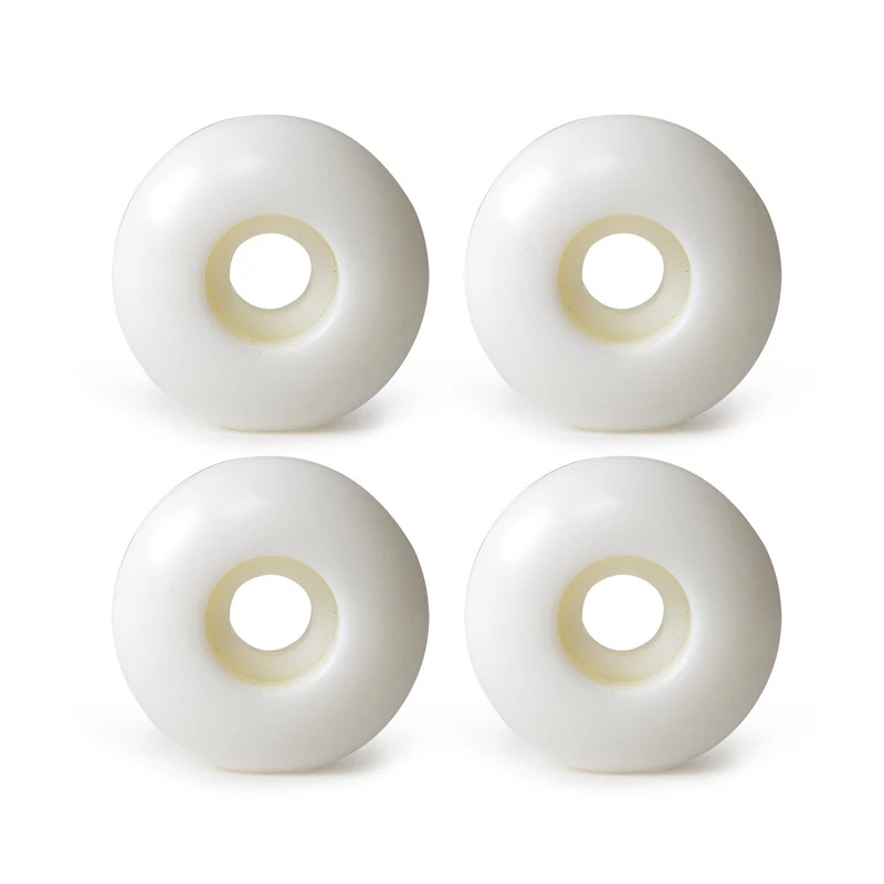 

4* Skateboard Wheels 100A High Hardness A Set Of 4 Blank 54mm White Replacement Skateboard Wheels 100A