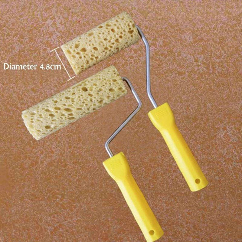 

Seaweed Sponge Roller Brush 10CM/15CM Artistic Pattern Home Decoration Diameter 4.8CM High Quality Wall Furniture Painting Tools