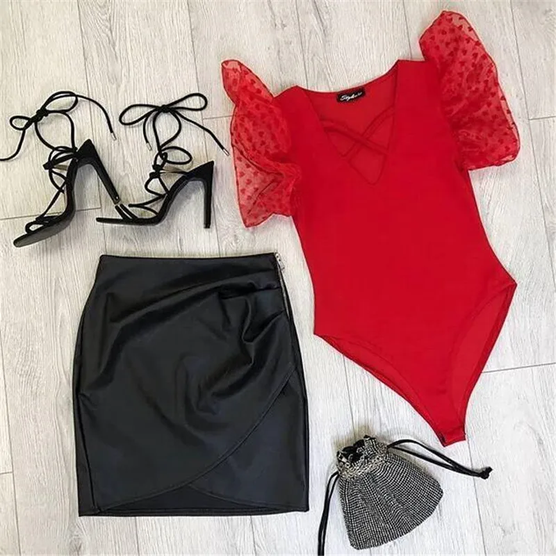 

Sexy Women Fly Sleeve Bodycon Jumpsuit Sexy Bodysuit Shorts Bodysuit Leotard Sleeveless Mesh Lace Slim Bodysuit New 3 Colors