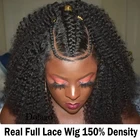 Афро кудрявые вьющиеся парики из натуральных волос на полной сетке, прозрачный парик на сетке 30 дюймов, без клея, короткий Боб, искусственная кожа головы, Парик HD на сетке, девственные парики