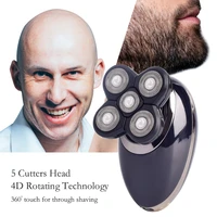 five floating head 4d shavers usb rechargeable for men washable hair clipper nose ear hair trimmer shaving beard machine 3 in 1