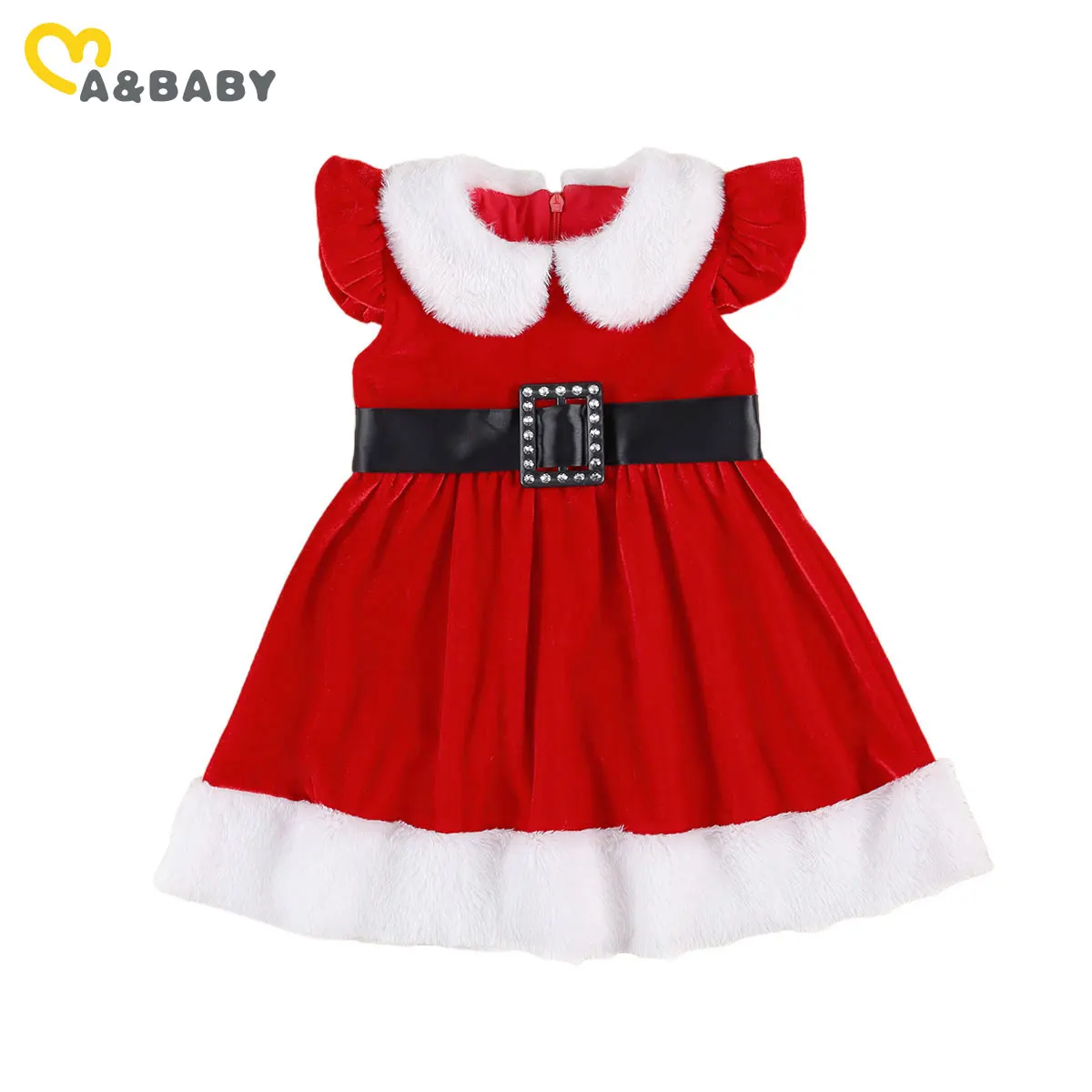 Детское платье Ma &amp Baby красное для маленьких девочек рождественские платья