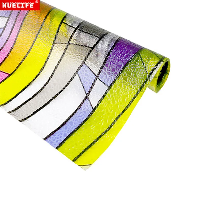 Антиклеевая статическая целлофановая цветная полоса оконная наклейка