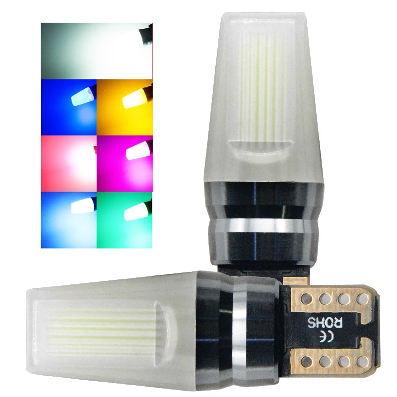 

2 шт., светодиодные лампы T10 194 168 W5W COB SMD CANBUS