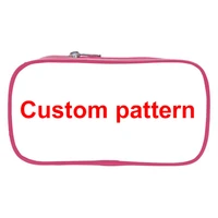 customize your image logo name cosmetic cases pencil holder cartoon floral case kids makeup bag children school cases