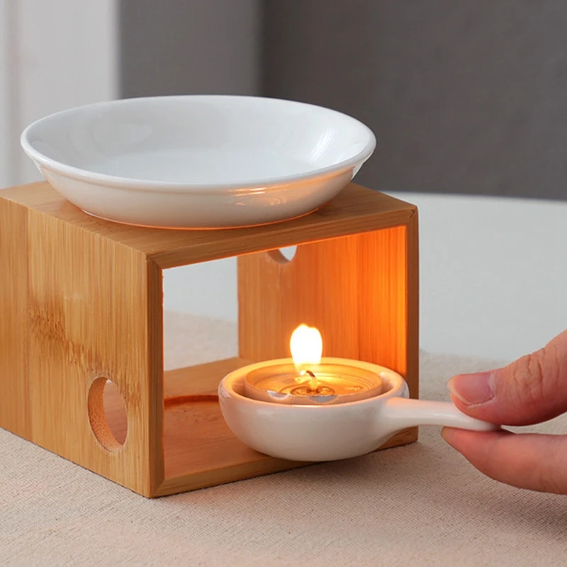 Hot XD-Candle Aromatherapy Furnace Bamboo Incense Burner Sleeping Home Romantic Oil Candles Holder Bedroom Lamp Beauty Fragrance | Дом и сад
