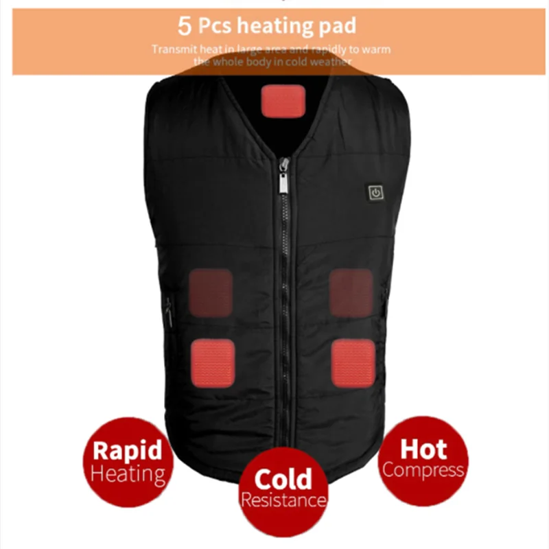 Жилет с подогревом для мужчин и женщин моющийся уличный жилет аккумулятором