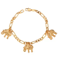 collare lovely elephant charm bracelets for women fashion gold color bracelets bangles h139