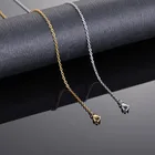 Цепочка из нержавеющей стали для женщин, ожерелье 17,7 дюйма с застежкой-карабином, подходит для изготовление ювелирных ожерелий, диаметр 1, 1,5, 2 мм, 5 шт.