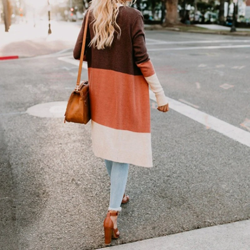 Женский длинный кардиган средней длины на лето и осень тонкий Шелковый вязаный