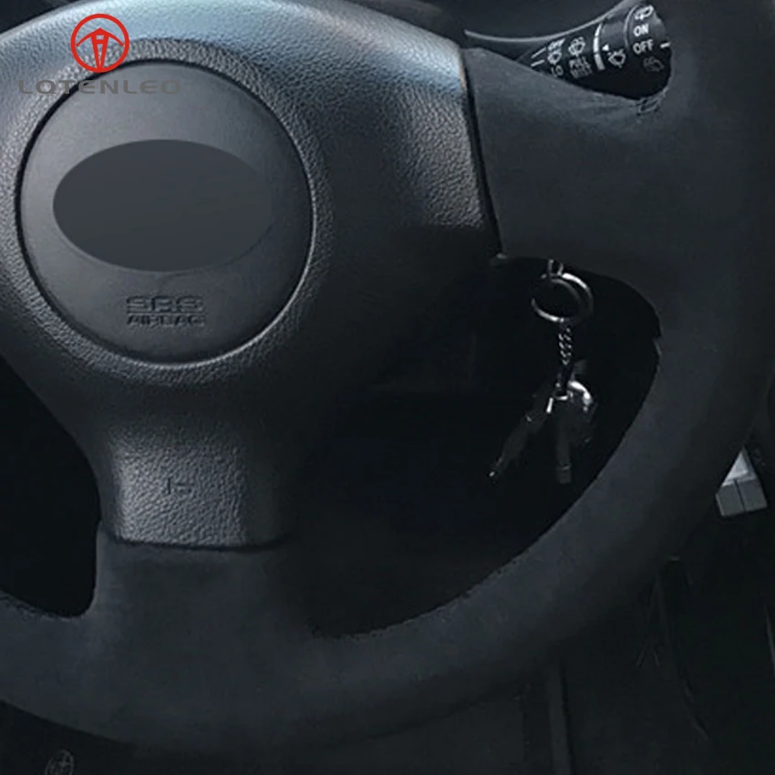 LQTENLEO черный замшевый чехол рулевого колеса автомобиля DIY для Subaru Legacy Forester Outback