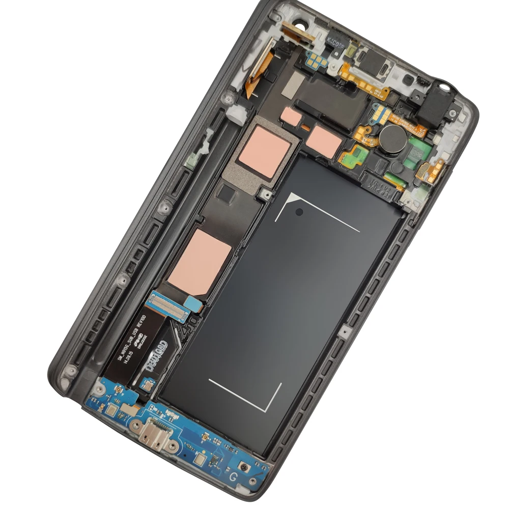 Super AMOLED LCD Note 4 Edge N915 N9150 N915F рамка дисплея 100% испытано рабочий сенсорный экран в