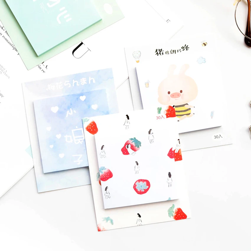 Мультяшная копилка блокноты для записей Закладка бумажная наклейка стикеры