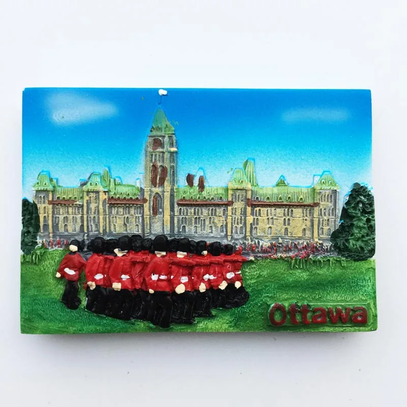 

QIQIPP Canada Ottawa Capitol Changing of the Guard Ceremony Tourist Souvenir Magnetic Sticker Fridge Magnet