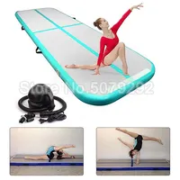 Mint Green 3M Inflatable Air Track Mats Hot Sale DWF Inflatable Airtrack For Cheerleading Gymnastics Home Use Air Track Air Pump