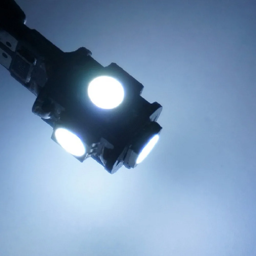 Светодиодный светильник 1 Вт DC12V белый 5SMD 5050 высокое качество Canbus ширина лампы нет ошибки авто лампа светодиодный светильник 2 шт