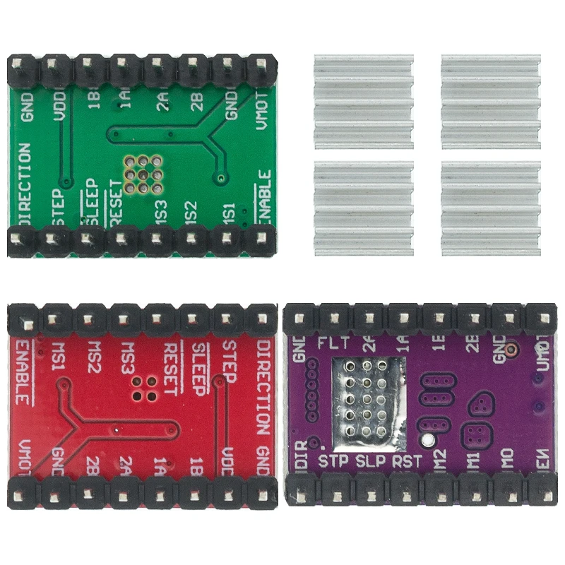 100 шт. детали для 3D-принтера Reprap A4988 DRV8825 модуль шагового двигателя с радиатором |