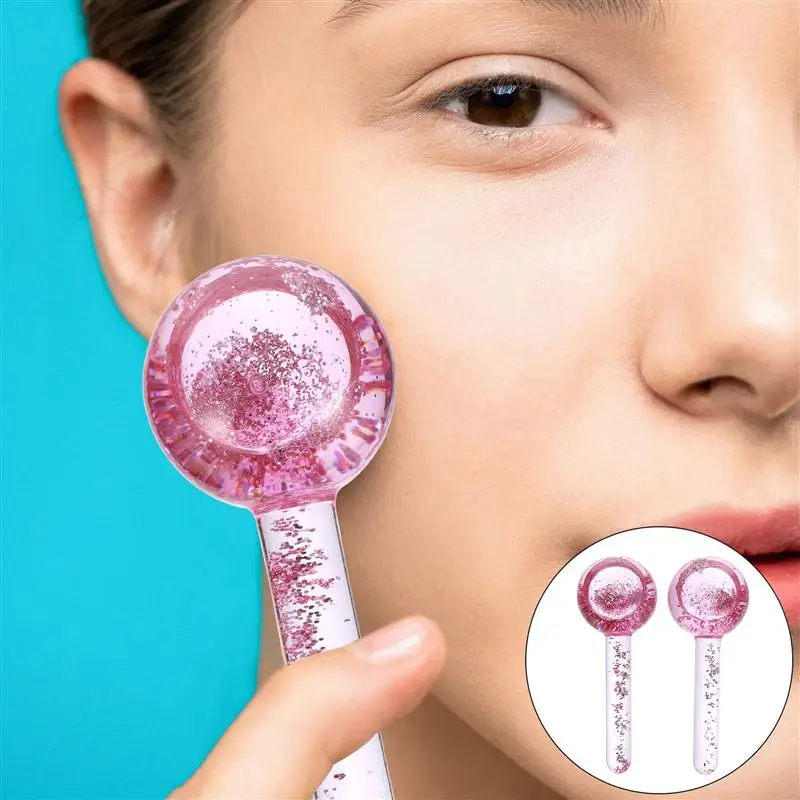 

1 Set 2Pcs Facial Ice Globes Practical Massage Ice Balls Face Ice Massagers