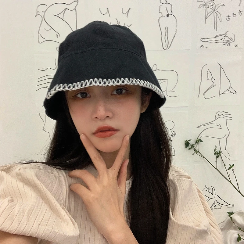 Шапка в Корейском стиле для рыбаков яркая грубая шапка селфи Чжан бичен лицо