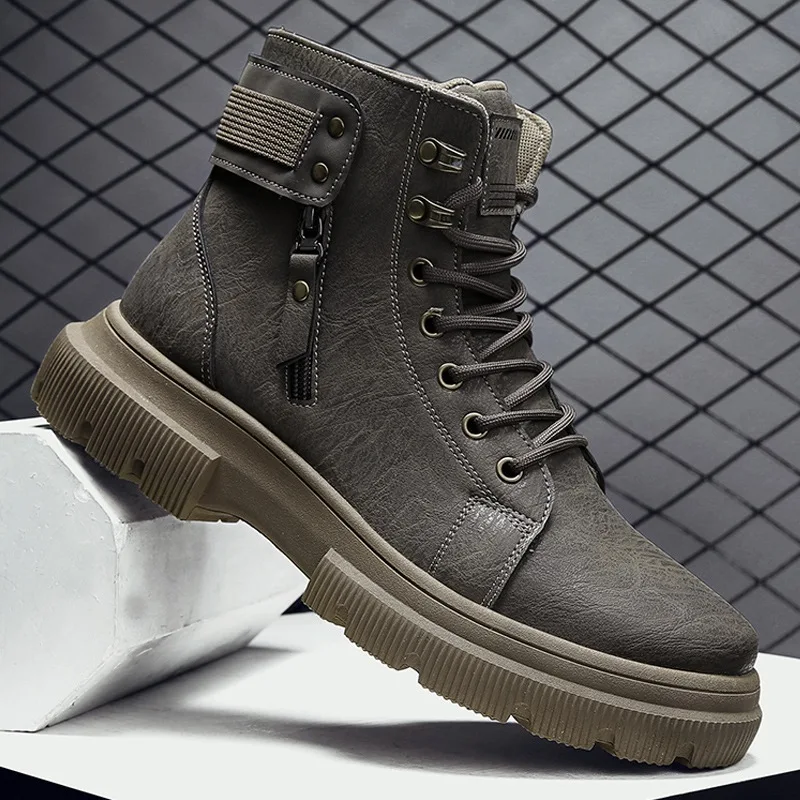 

Boots Men Snow Platform Winter Boots For Men Lightweight Men's Shoes Army Shoes Men Military Footwear Work Shoes