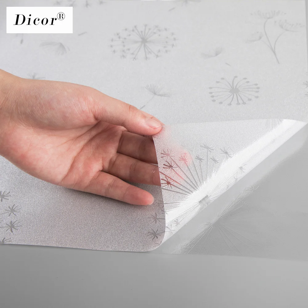DICOR 40/50/60*200 см тиснением Декоративная пленка Водонепроницаемый матовый оконная пленка для окна конфиденциальности статического цепляться Стекло наклейки
